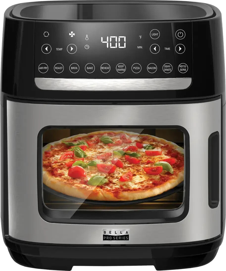 NEW bella PRO - 12.6-qt. Touchscreen Air Fryer Pizza Oven with Rotisserie